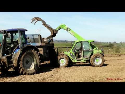 Loading the Muck Before Spreading - Merlo and Valtra Action.