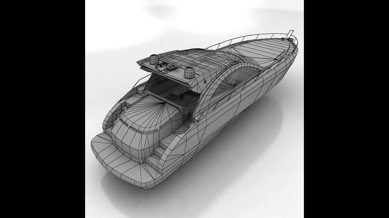 luxury yacht 1 3D model from CGTrader.com