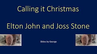 Elton John and Joss Stone   Calling it Christmas  karaoke