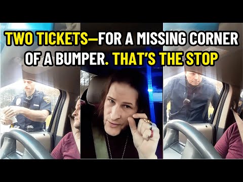 A nicked bumper corner? Cop turns cosmetic scuff into two ‘improper equipment’ tickets #trafficstop