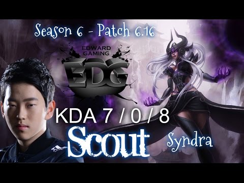 EDG Scout SYNDRA vs AURELION SOL MID - Patch 6.16 KR Ranked | League of Legends