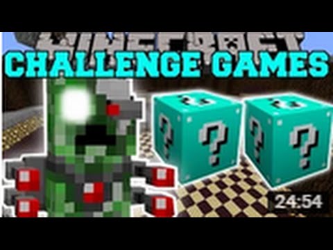 Minecraft PopularMMOs ROBOT ALIEN CREEPER CHALLENGE GAMES   Lucky Block Mod   Modded Mini Game