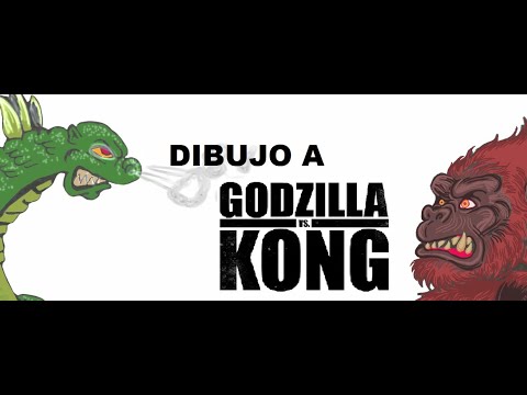 Dibujo a "GODZILLA VS. KONG". J.M.Allende 2021