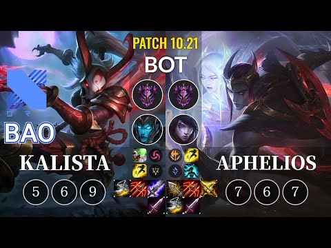 DRX BAO Kalista vs Aphelios Bot - KR Patch 10.21