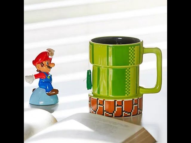 Vídeo relacionado con newseny Taza de SUPER MARIO BROS | Colección tazas Mario - Cerámica Triple A 350ML (Yoshi)