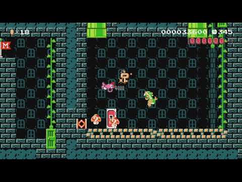 SMB2 7-2 Bowser's Big Battleship by DrewWinter - Super Mario Maker - No Commentary 1bo