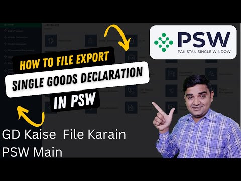 How to File Export Single Goods Declaration in PSW - Create Export SGD in PSW