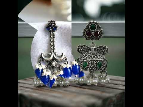 Oxidized premium quality jewellery| wholesale supplier in India | Silver look alike oxidized earring