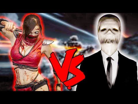 Skarlet Vs Slenderman Army - Epic Battle - Mortal Kombat Costume Skin Mod