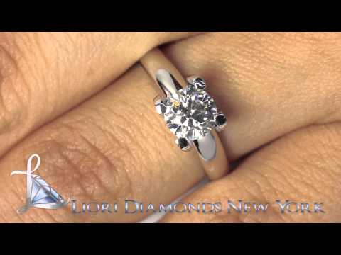ER-SOLD-040 - 1.33 Carat E-VS2 Certified Natural Round Diamond Engagement Ring 18k White Gold