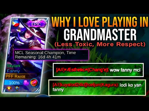 THE REASON WHY I LOVE PLAYING IN GRANDMASTER | FANNY GAMEPLAY | MLBB | RAXIE