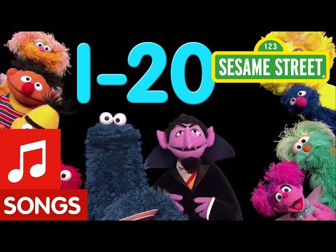 Sesame Street: 1-20 Songs | Number of the Day Compilation