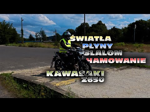Driving license category A Tarnów. Exam tasks. Maneuvering area category A Kawasaki Z650