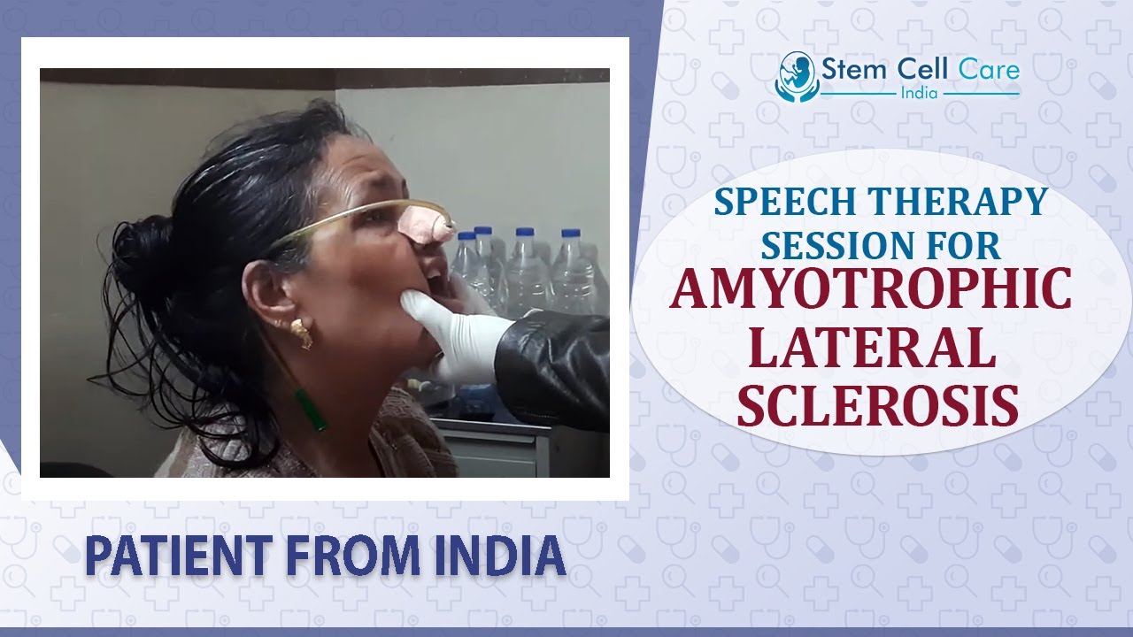 Speech Therapy session for Motor Neuron Disease patient