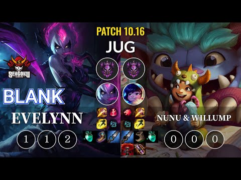 SG Blank Evelynn vs Nunu & Willump Jungle - KR Patch 10.16