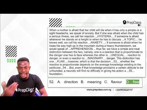 Q52 to Q55 JAMB ENGLISH 2016 PAST QUESTIONS SOLVED