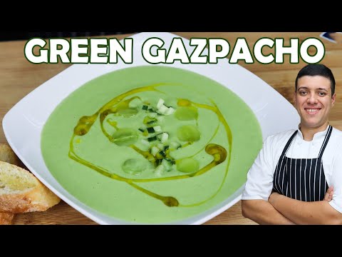 Healthy Green Gazpacho | Gazpacho Verde Soup | Recipe by Lounging with Lenny
