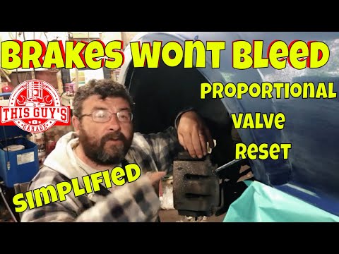 brake proportional valve reset when unable to bleed