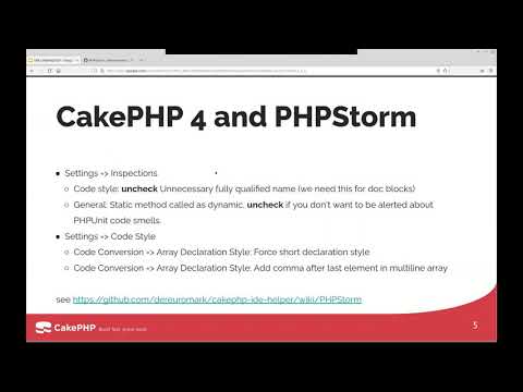 CakeFest Virtual 2021 Day 2 - Leverage the IDE in CakePHP development - Mark Scherer