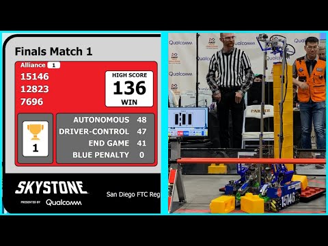 FTC Skystone - GarageBot 15146 - 136 Point Match (11 Stone TeleOp & 2 Skystone Full Autonomous)