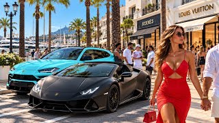 Billionaire Playground | Luxury Walk, Supercars & Yachts , Marbella Spain Europe