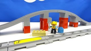 YouTube thumbnail: LEGO DUPLO 10872 Train Bridge and Tracks, Лего Дупло 10872 Железнодорожный мост.