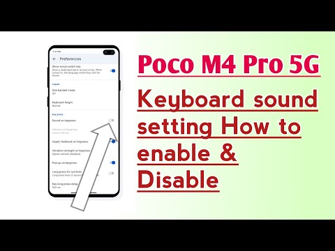 Poco M4 Pro 5G Keyboard Sound setting How to enable & Disable