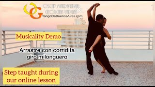 Musicality Demo #arrastre corridita giro #milonguero #TANGO by Georgina Vargas Oscar Mandagaran