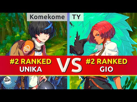 GGST ▰ Komekome (#2 Ranked Unika) vs TY (#2 Ranked Giovanna). High Level Gameplay