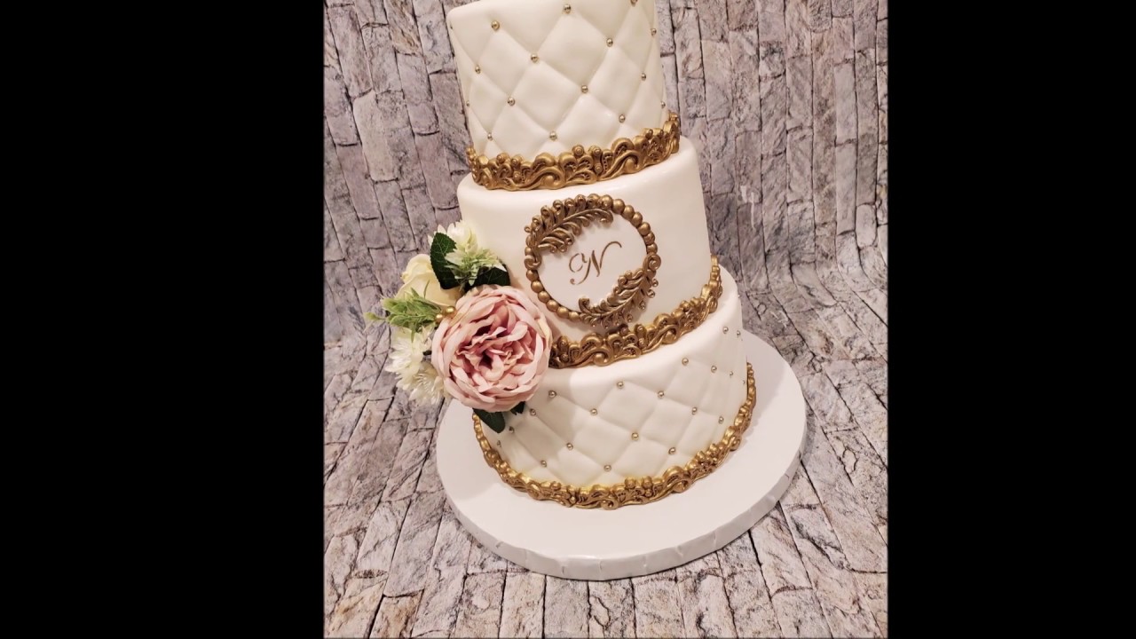 Cake Decorating Tutorial / DIY Letter Monogram for Wedding Cake Tutorial