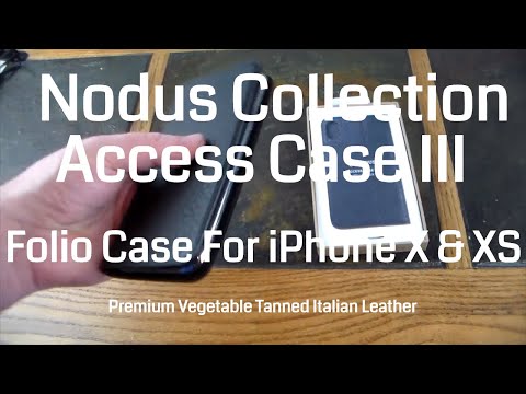 Nodus Leather Access III Folio Case for iPhone XS & X