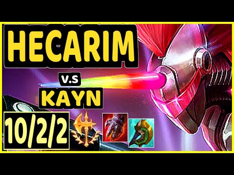 HECARIM vs KAYN - 10/2/2 KDA JUNGLE CHALLENGER GAMEPLAY - EUW