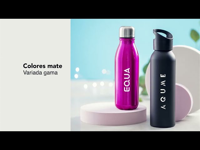 Vídeo relacionado con Botella de agua del cadiz personalizado con nombre, bidón de aluminio para llevar, cantimplora para niños de 600 ml con dos tapones, regalos personalizados para niños con su nombre (Cadiz)