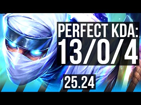 ZED vs YASUO (MID) | Perfect KDA: 13/0/4 | NA Challenger | 25.24