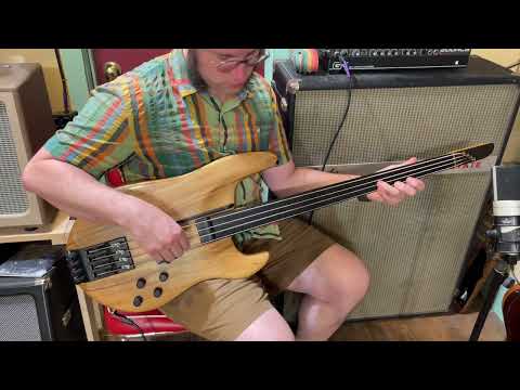 1994 Chip Wilson w/Kubicki Headless Fretless Neck Electric Bass Guitar (VIDEO! Fresh Setup) image 26