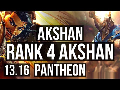 AKSHAN vs PANTHEON (MID) | 12/0/5, Rank 4 Akshan, Legendary | JP Challenger | 13.16