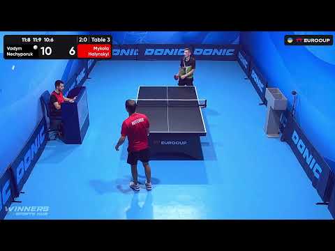 16:45 Vadym Nechyporuk - Mykola Halynskyi 13.10.2023 TT Euro.Cup Ukraine Star. Table 3
