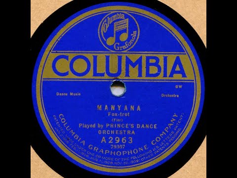 Manyana--Prince's Dance Orch., 1920