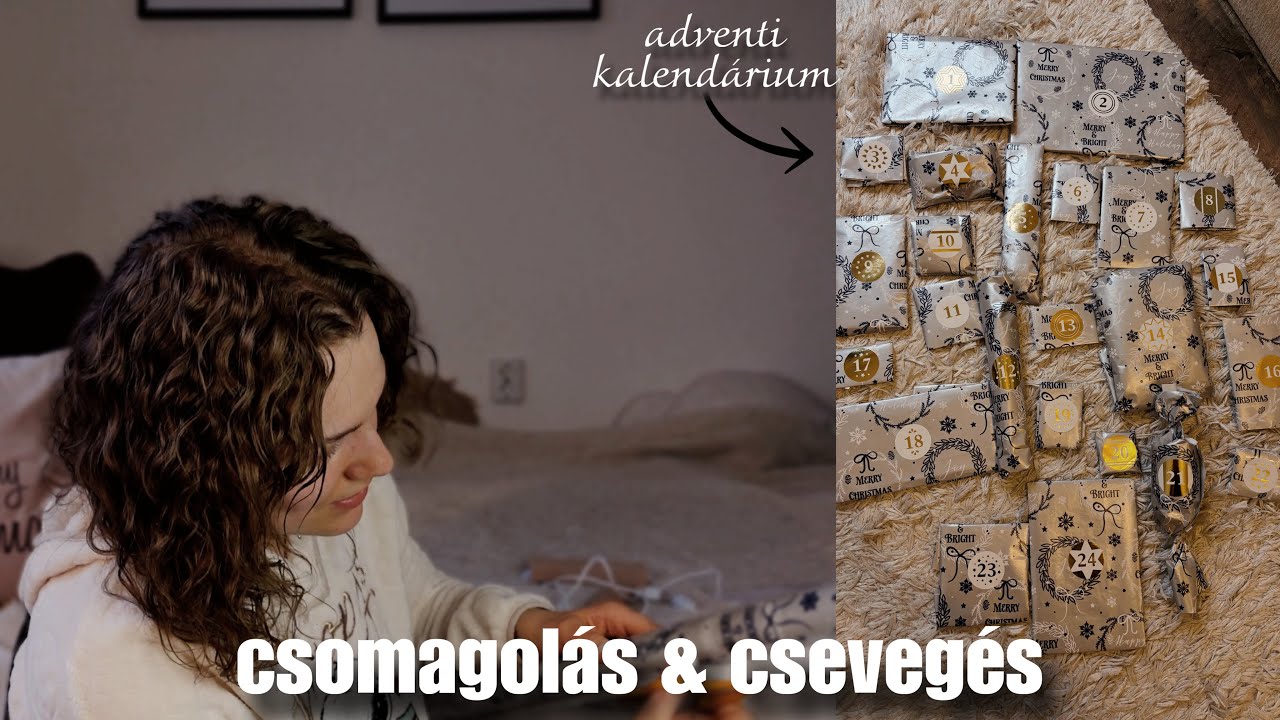 ajándék csomagolás pizsiben, miközben csevegünk ♡