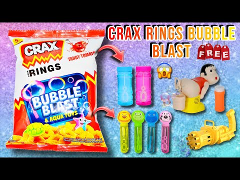 🤩😍New Crax Rings Bubble Blast & Aqua Toys unboxing and review | Unique Bubbles toy - M2L