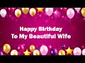 Birthday Wishes For Wife Happy Birthday Wife WishesMsg Com