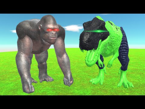 King Kong vs Hulk T-rex | Goro the Giant Deathrun Challenge (Goro vs Hulk T-rex) - ARBS