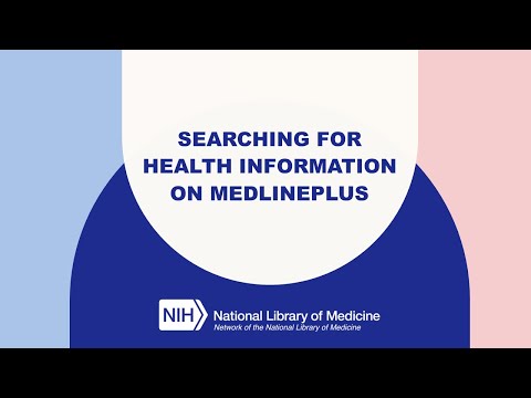 Tutorial 3 do MedlinePlus: Pesquisando informações de saúde no MedlinePlus