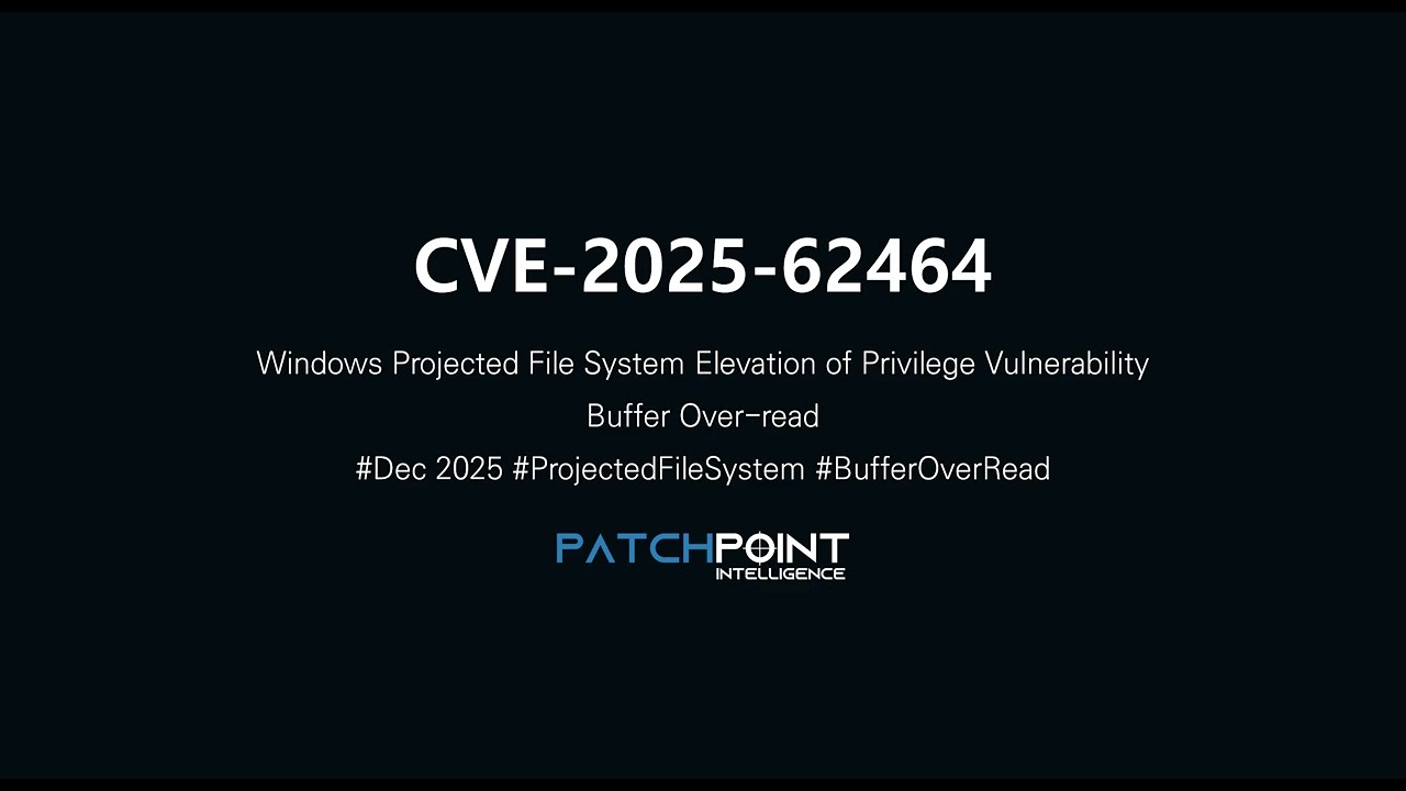 CVE-2025-62464: Windows Projected File System Elevation of Privilege Vulnerability