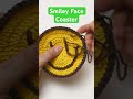 Finishing Up This Crochet Drink Coaster | Smiley Face #handmade #homedecor