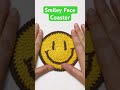 Finishing Up This Crochet Drink Coaster | Smiley Face #handmade #homedecor