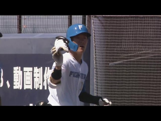 【ファーム】ファンの応援に応えた!! ファイターズ・矢澤宏太 誕生日当日に嬉しいヒット!!  2023年8月2日 北海道日本ハムファイターズ 対 東京ヤクルトスワローズ