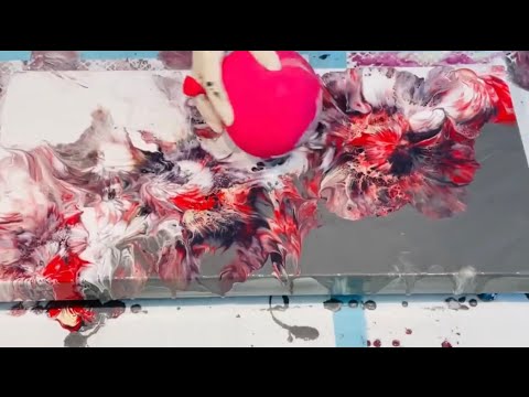 WOW THATS DIFFERENT COLOUR COMBINATION AT REQUEST OF VIEWER/ Dutch pour with more /Acrylic pouring