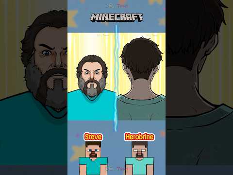Minecraft Animation : Steve & Herobrine Human Mode Transformation Animation